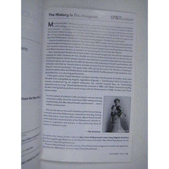 New York Philharmonic Stagebill September 2016 Gilbert Dvorak Lincoln Center - Picture 3 of 7